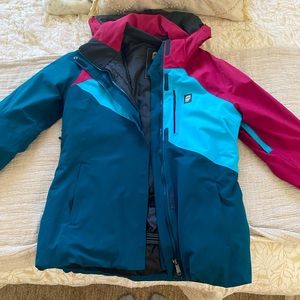 Orage Women's Ski Jacket - Teal and Magenta
